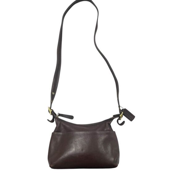 Vintage Coach Legacy Zip Top Hobo Crossbody Dark Mahogany Brown Leather - Picture 3 of 14